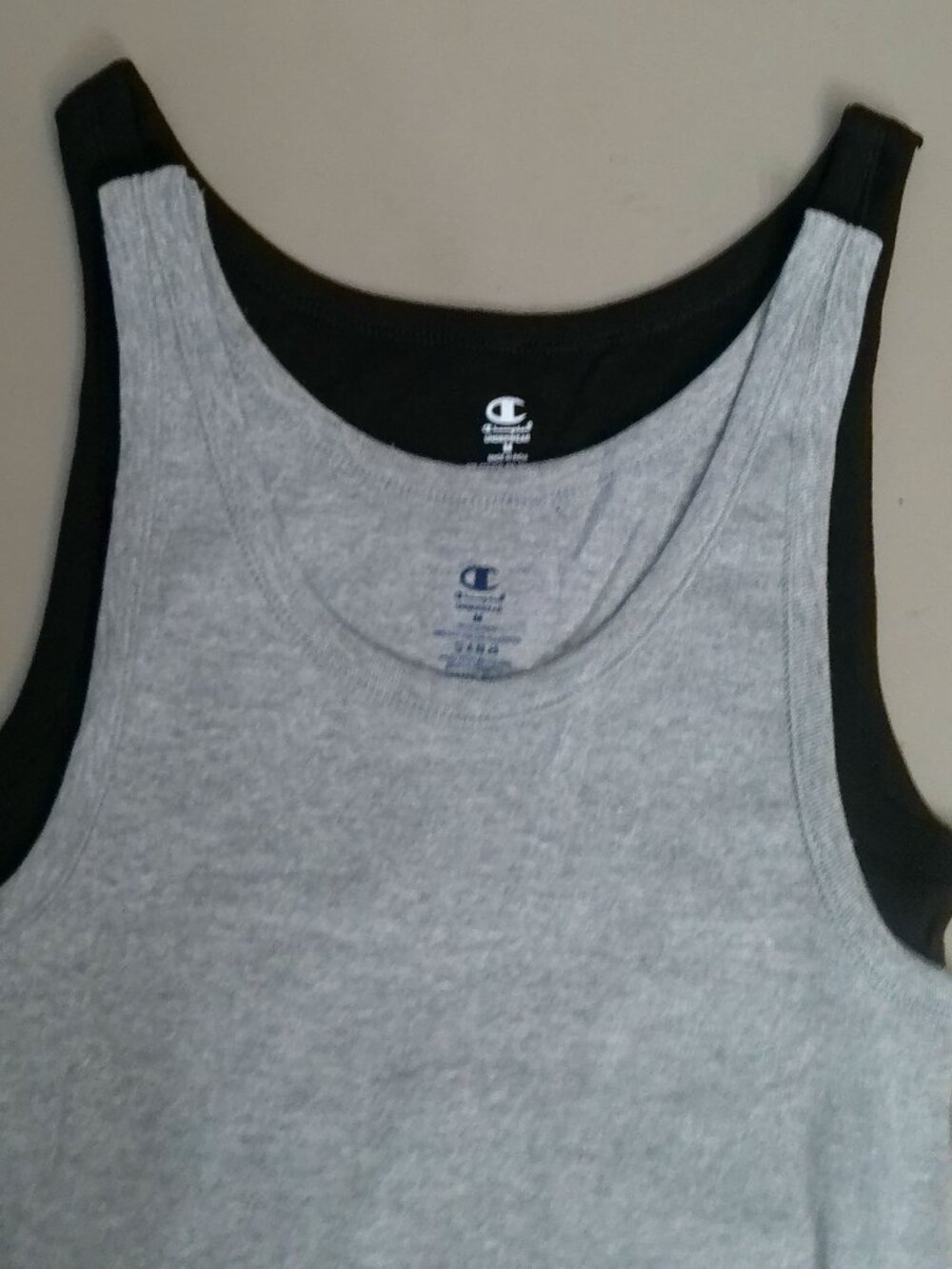 CHAMPION (2) Pieces Athletic Tanks Black & Gray NWOT M